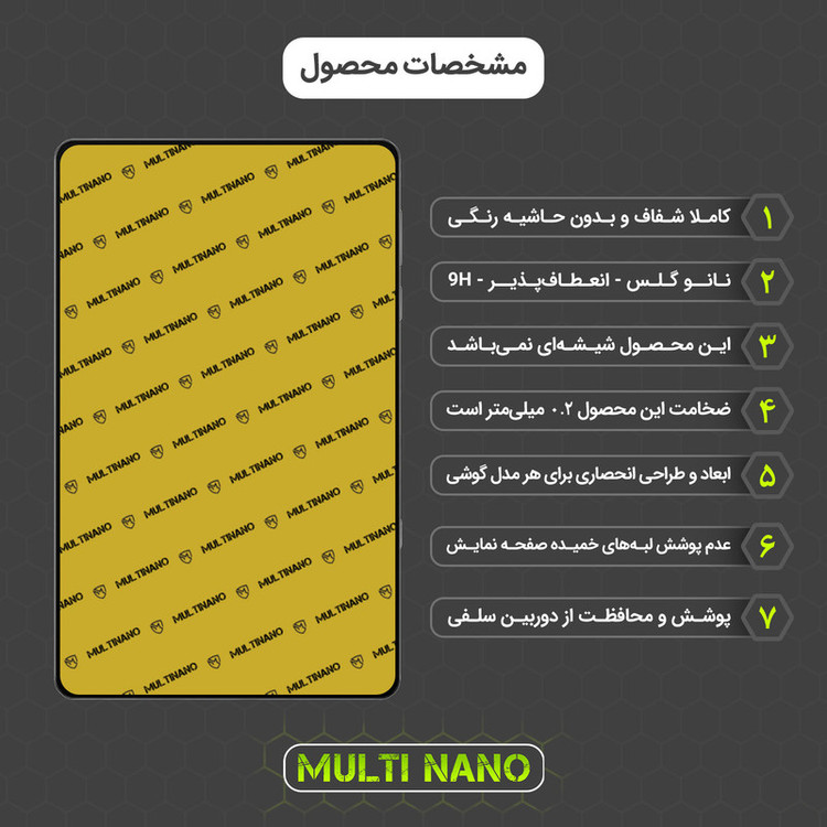 محافظ صفحه نمایش مولتی نانو مدل X-S1N مناسب برای تبلت لنوو Legion Y700 / TB-9707