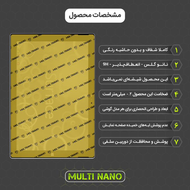 محافظ صفحه نمایش مولتی نانو مدل X-S1N مناسب برای تبلت مایکروسافت Surface Pro 3