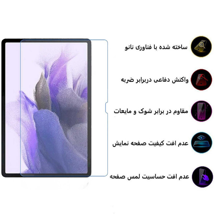 محافظ صفحه نمایش 5D اپیکوی مدل Super Power مناسب برای تبلت سامسونگ Galaxy Tab S8 Plus / S7 FE / S7 Plus/ X800 / X806 / T970 / T976B / T975 / T730 / T733 / T736B