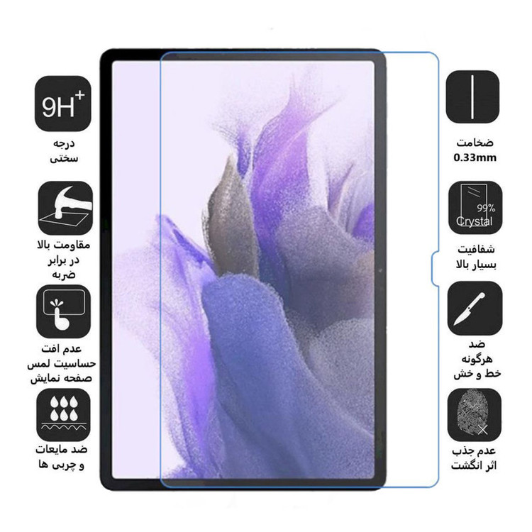 محافظ صفحه نمایش 5D اپیکوی مدل Super Power مناسب برای تبلت سامسونگ Galaxy Tab S8 Plus / S7 FE / S7 Plus/ X800 / X806 / T970 / T976B / T975 / T730 / T733 / T736B