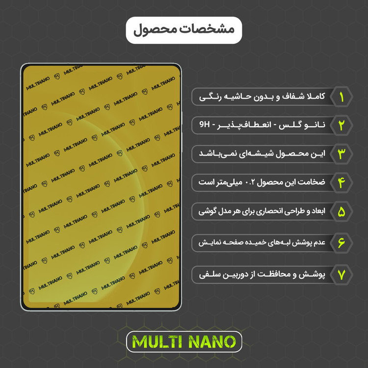 محافظ صفحه نمایش مولتی نانو مدل X-S2N مناسب برای تبلت سامسونگ Galaxy Tab S9 FE بسته دو عددی
