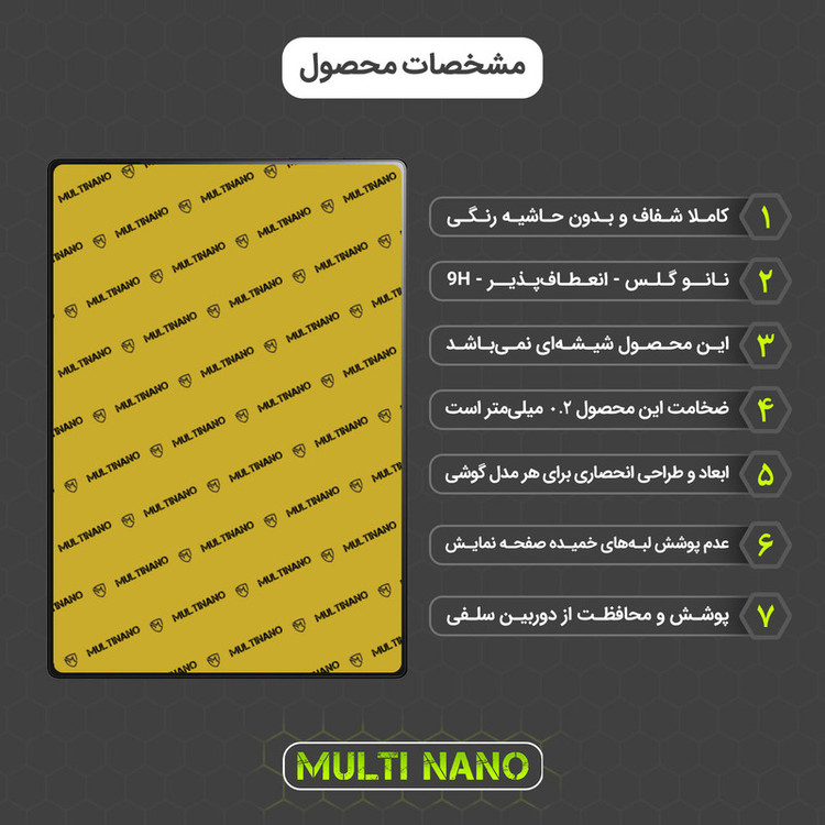 محافظ صفحه نمایش مولتی نانو مدل X-S1N مناسب برای تبلت لنوو Tab 2 A10-70