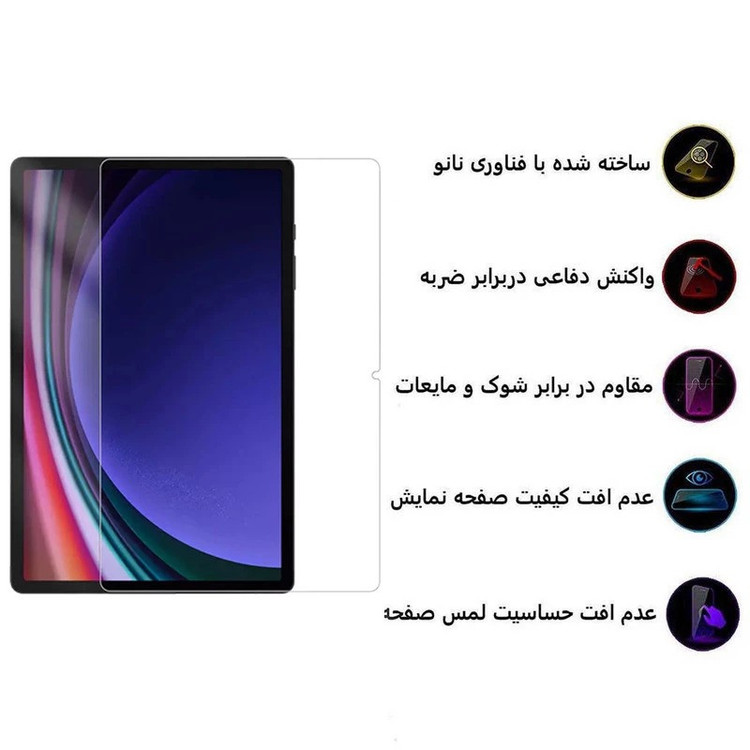 محافظ صفحه نمایش 5D اپیکوی مدل Super Power مناسب برای تبلت سامسونگ Galaxy Tab S9 FE Plus/S9 Plus/S8 Plus/S7 Plus/S7 FE