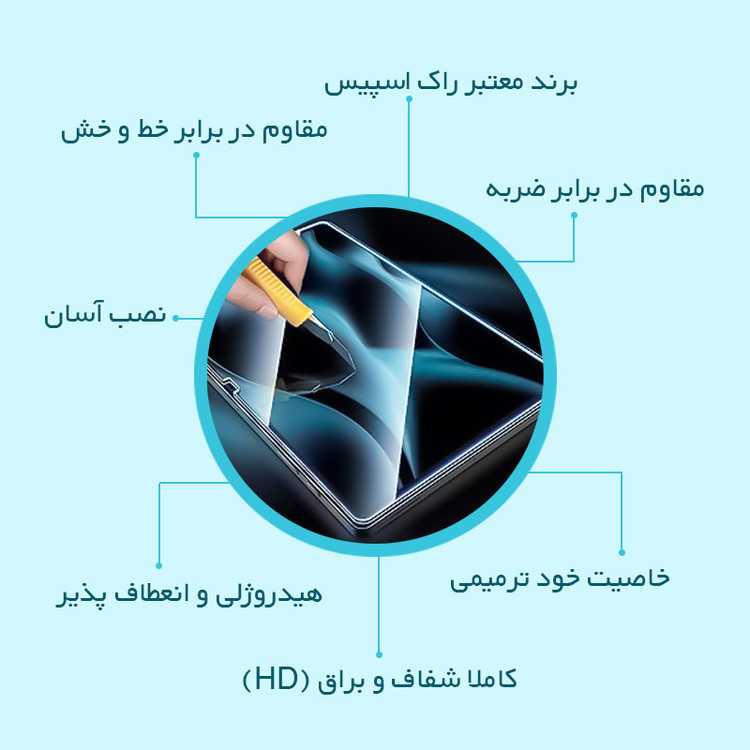 محافظ صفحه نمایش شفاف راک اسپیس مدل HyGEL مناسب برای تبلت لنوو Smart Tab M8