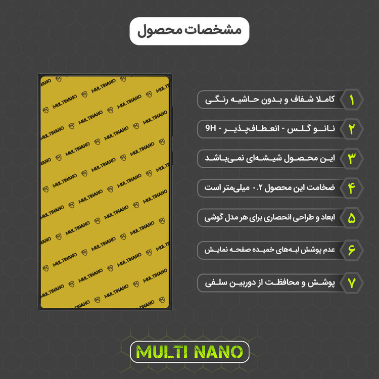 محافظ صفحه نمایش مولتی نانو مدل X-S2N مناسب برای تبلت ایسوس Memo Pad 7 / ME572 بسته دو عددی