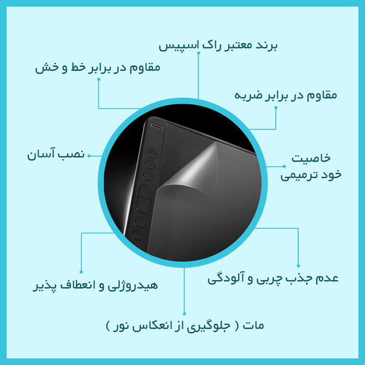 محافظ صفحه نمایش مات راک اسپیس مدل HyMTT مناسب برای تبلت آنر Pad V8 به همراه محافظ پشت تبلت