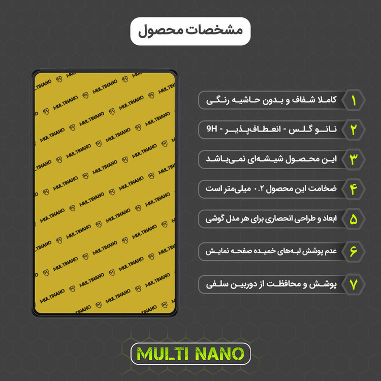 محافظ صفحه نمایش مولتی نانو مدل X-S2N مناسب برای تبلت تی سی ال 10 Tab Mid بسته دو عددی