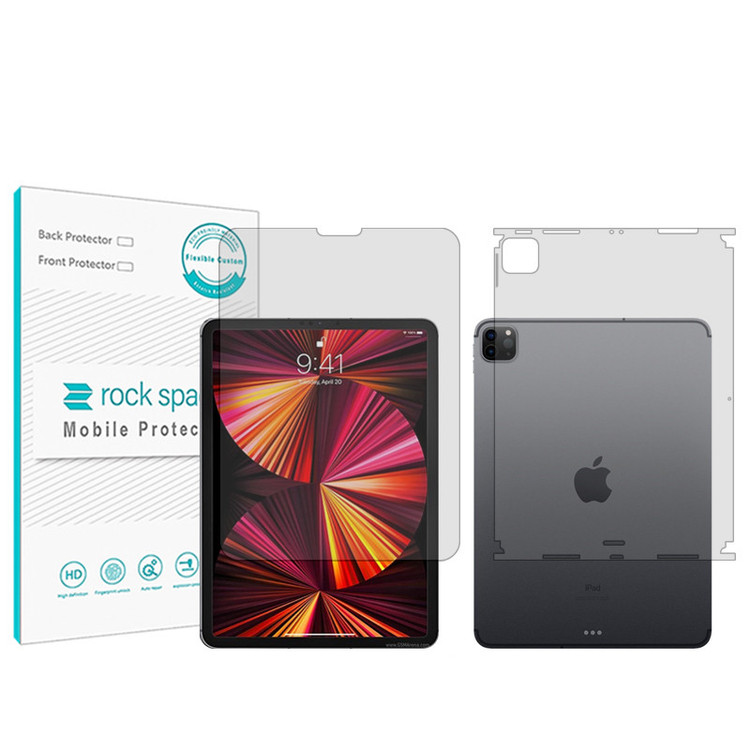 محافظ صفحه نمایش راک اسپیس مدل Hygel مناسب برای تبلت اپل iPad Pro 11 (2021) به همراه محافظ پشت تبلت