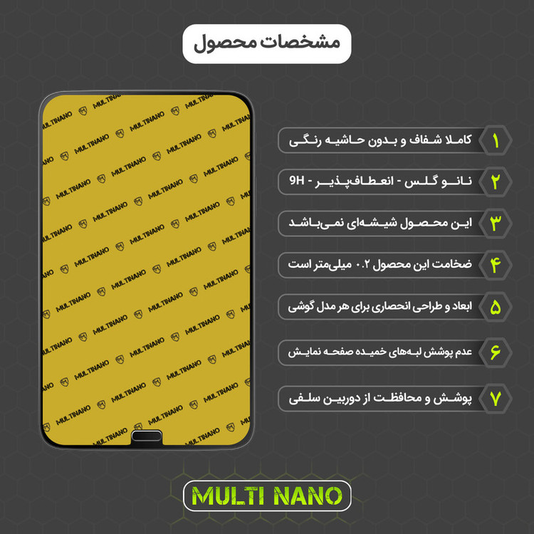 محافظ صفحه نمایش مولتی نانو مدل X-S1N مناسب برای تبلت سامسونگ Galaxy Tab 3 Lite 7.0 2014 / T110 / T111