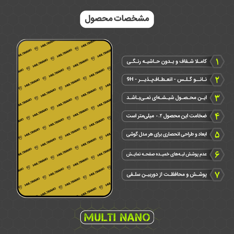 محافظ صفحه نمایش مولتی نانو مدل X-S2N مناسب برای تبلت ایسوس Memo Pad 7 / ME176 بسته دو عددی