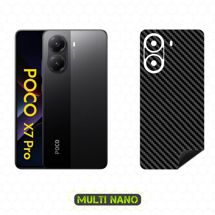 برچسب پوششی مولتی نانو طرح کربن مدل X-F1C مناسب برای گوشی موبایل شیائومی Poco X7 Pro