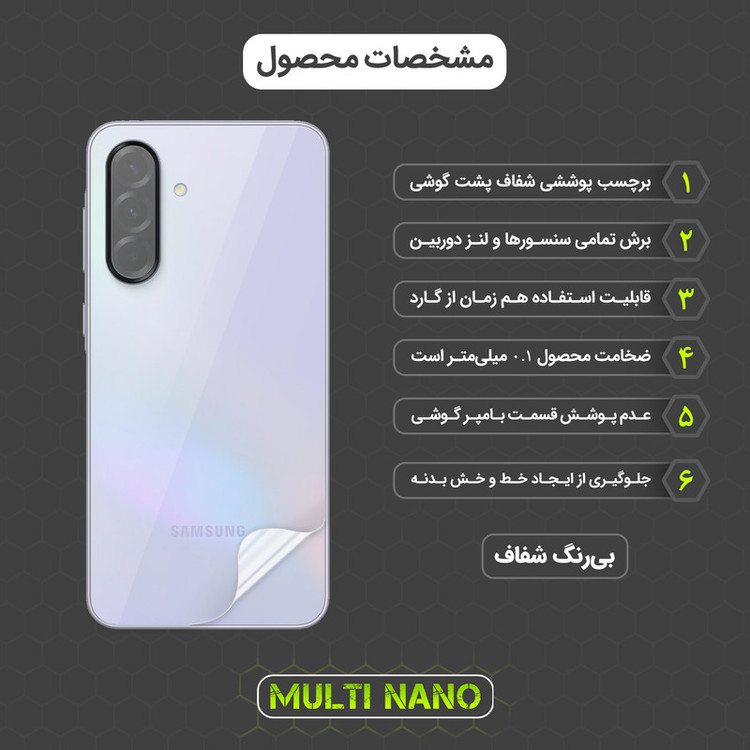 محافظ پشت گوشی مولتی نانو مدل X-F1T مناسب برای گوشی موبایل سامسونگ Galaxy A36