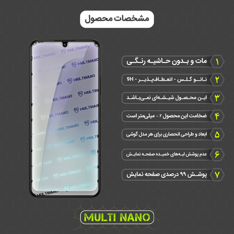 محافظ صفحه نمایش مات مولتی نانو مدل X-S1M مناسب برای گوشی موبایل شیائومی Redmi 14C