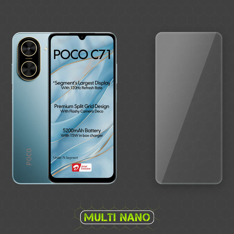 محافظ صفحه نمایش شفاف مولتی نانو مدل X-S1N مناسب برای گوشی موبایل شیائومی Poco C71