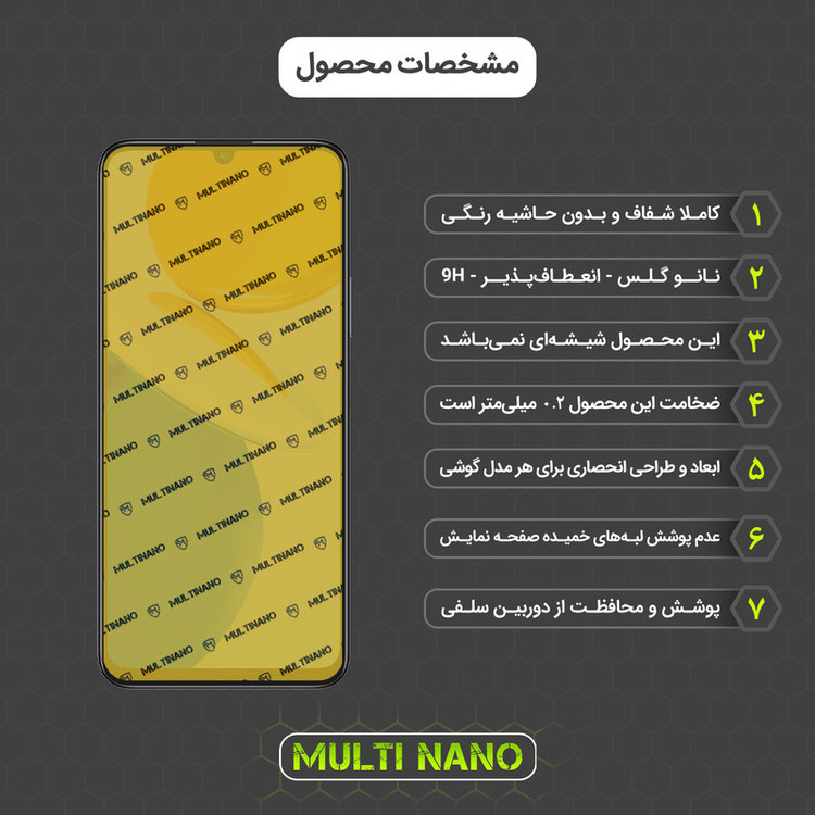 محافظ صفحه نمایش مولتی نانو مدل X-SFT مناسب برای گوشی موبایل آنر X7 به همراه محافظ پشت