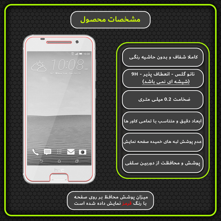 محافظ صفحه نمایش مولتی نانو مدل X-S2N مناسب برای گوشی موبایل اچ تی سی One A9 بسته دو عددی