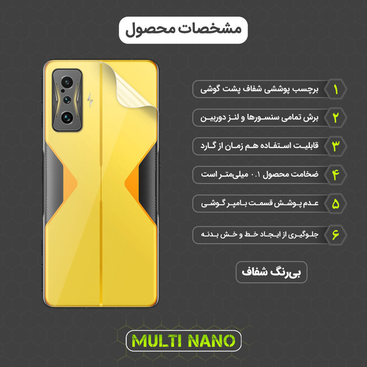 محافظ صفحه نمایش مولتی نانو مدل X-SFT مناسب برای گوشی موبایل شیائومی Redmi K50 Gaming به همراه محافظ پشت