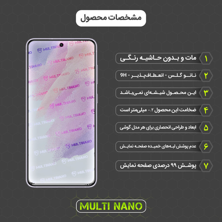 محافظ صفحه نمایش مات مولتی نانو مدل X-S1M مناسب برای گوشی موبایل سامسونگ Galaxy S21 FE 5G