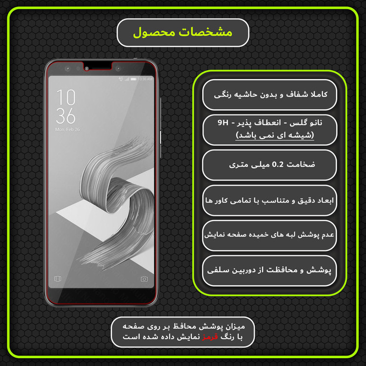 محافظ صفحه نمایش مولتی نانو مدل X-S1N مناسب برای گوشی موبایل ایسوس Zenfone 5Q / ZC600KL