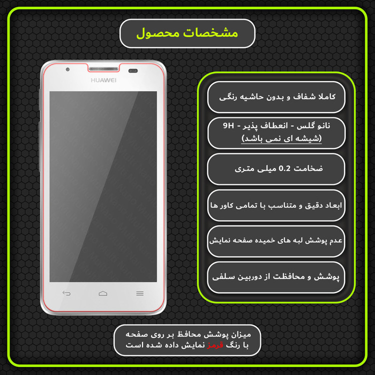 محافظ صفحه نمایش مولتی نانو مدل X-S1N مناسب برای گوشی موبایل هوآوی Ascend G510