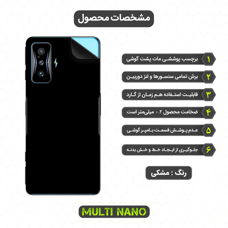 برچسب پوششی مولتی نانو مدل X-F1M مناسب برای گوشی موبایل شیائومی Redmi K50 Gaming