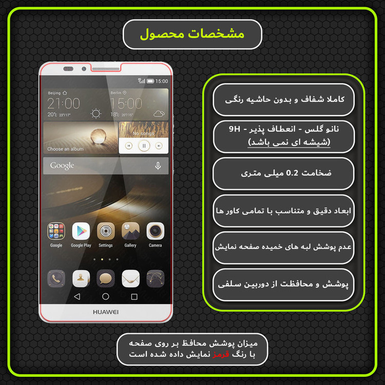 محافظ صفحه نمایش مولتی نانو مدل X-S2N مناسب برای گوشی موبایل هوآوی Ascend Mate 7 بسته دو عددی