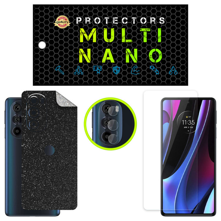 محافظ صفحه نمایش مولتی نانو مدل X-SLFG مناسب برای گوشی موبایل موتورولا Edge 30 Pro به همراه برچسب پوششی پشت و محافظ لنز دوربین