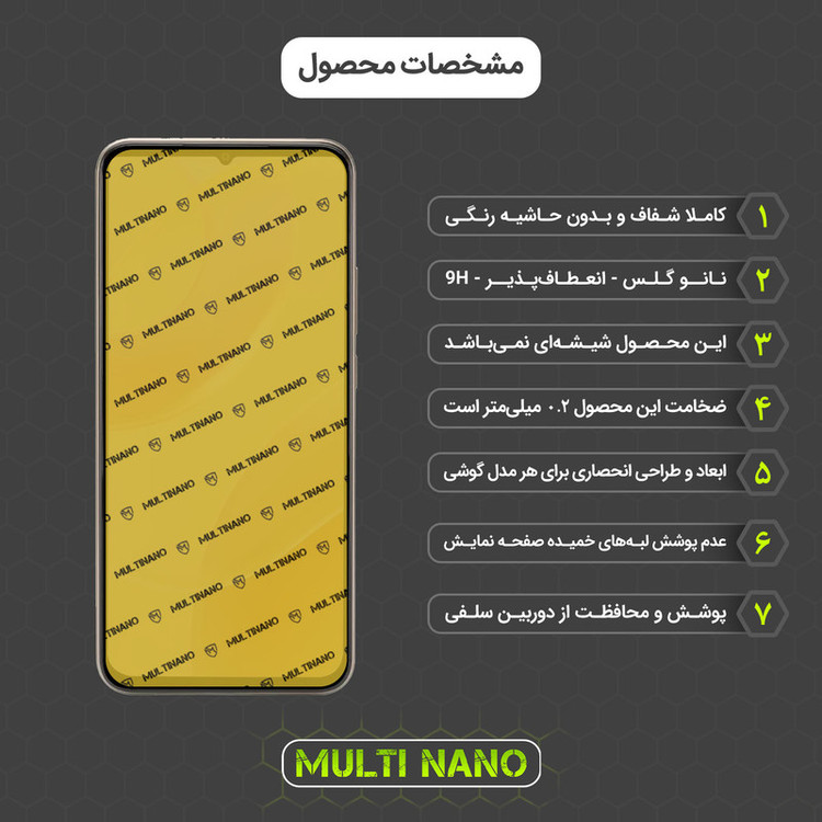 محافظ صفحه نمایش مولتی نانو مدل X-SFT مناسب برای گوشی موبایل جی پلاس Q20 به همراه محافظ پشت