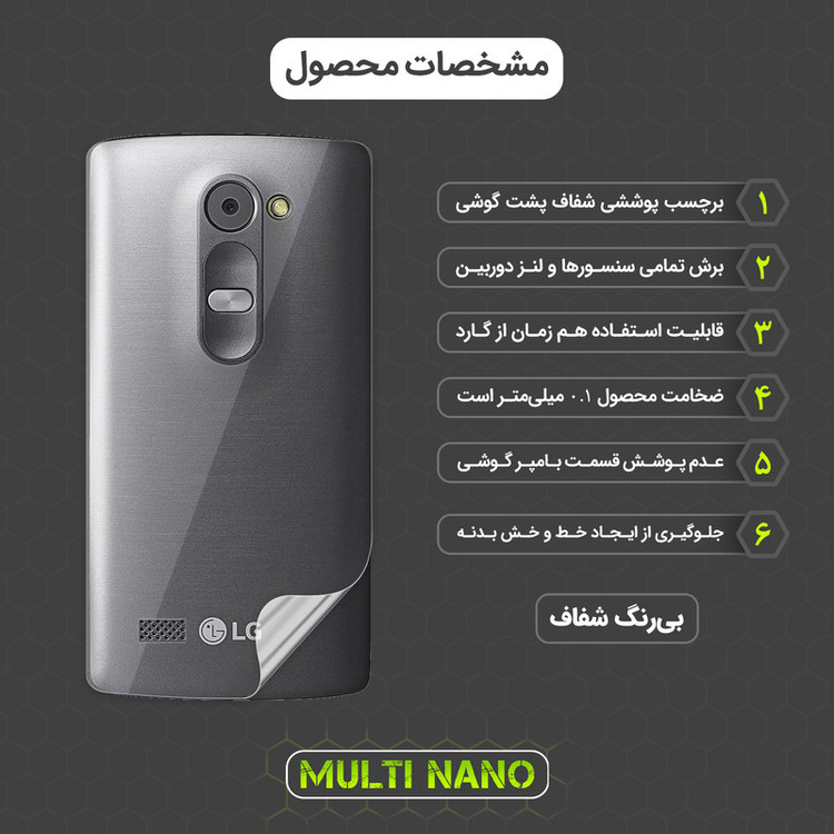 محافظ صفحه نمایش مولتی نانو مدل X-SFT مناسب برای گوشی موبایل ال جی Leon به همراه محافظ پشت
