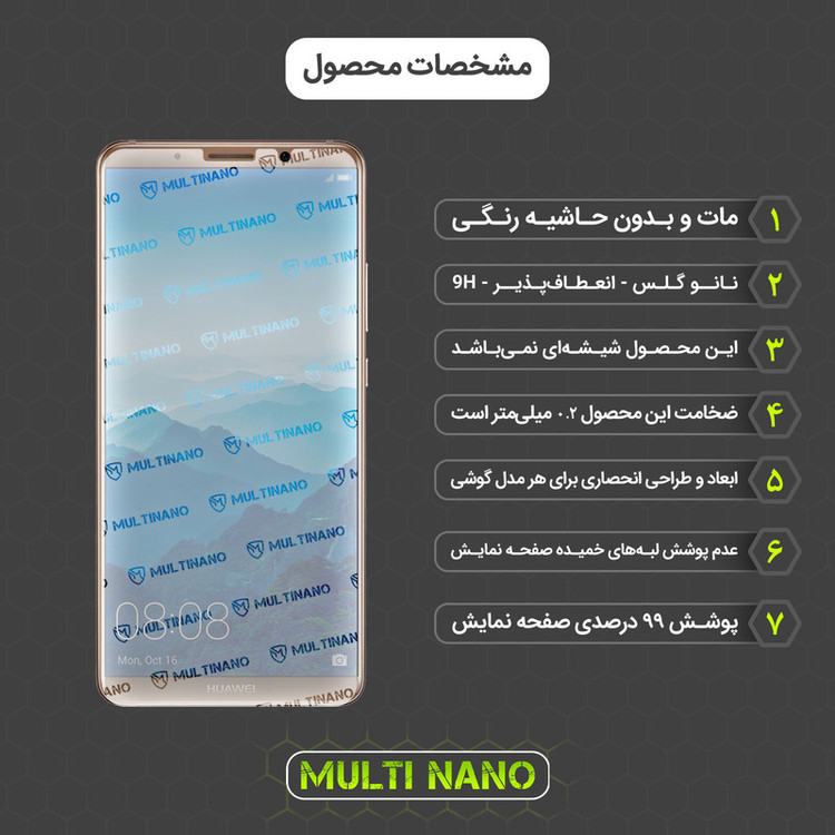 محافظ صفحه نمایش مات مولتی نانو مدل X-S1M مناسب برای گوشی موبایل هوآوی Mate 10 Pro
