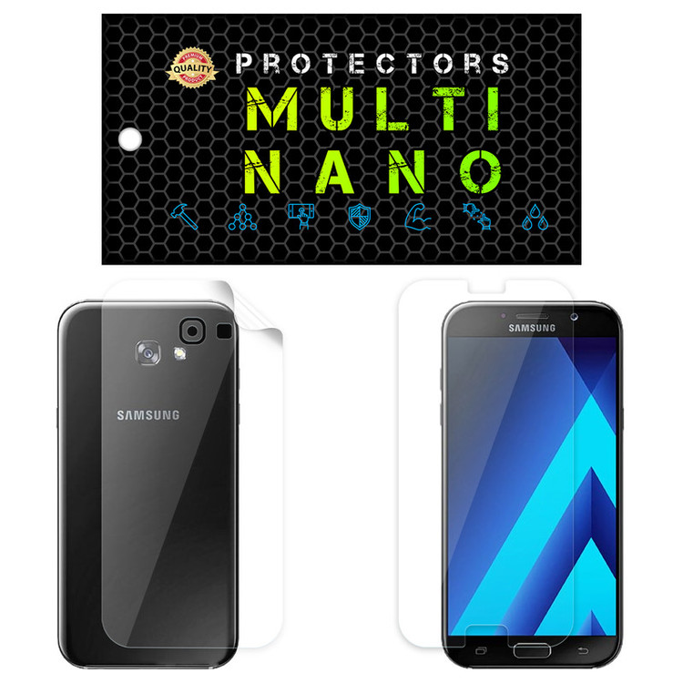 محافظ صفحه نمایش مولتی نانو مدل X-SFT مناسب برای گوشی موبایل سامسونگ Galaxy A7 2017 به همراه محافظ پشت
