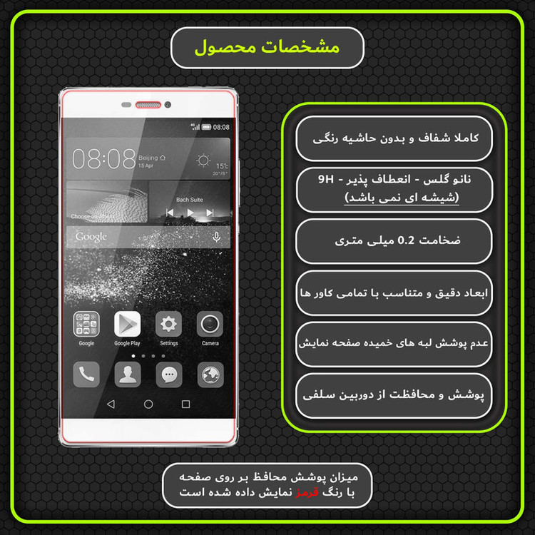محافظ صفحه نمایش مولتی نانو مدل X-S1N مناسب برای گوشی موبایل هوآوی P8