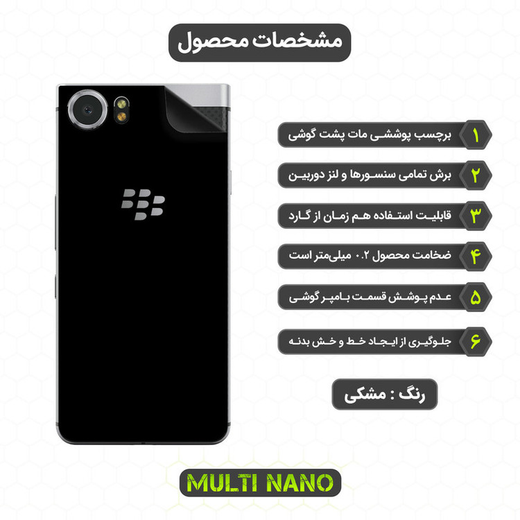 محافظ صفحه نمایش مولتی نانو مدل X-SFM مناسب برای گوشی موبایل بلک بری Key 1 به همراه برچسب پوششی