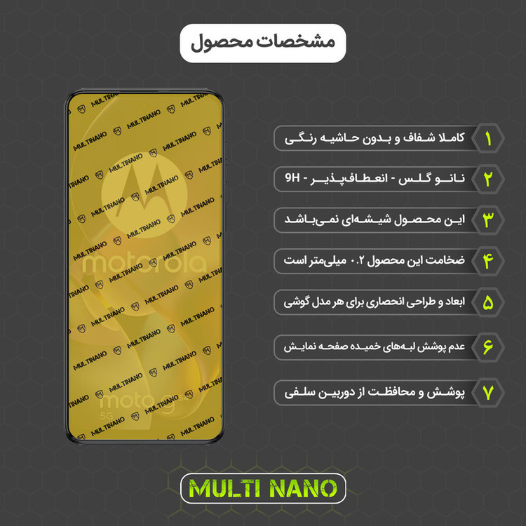 محافظ صفحه نمایش مولتی نانو مدل X-S1N مناسب برای گوشی موبایل موتورولا Moto G54