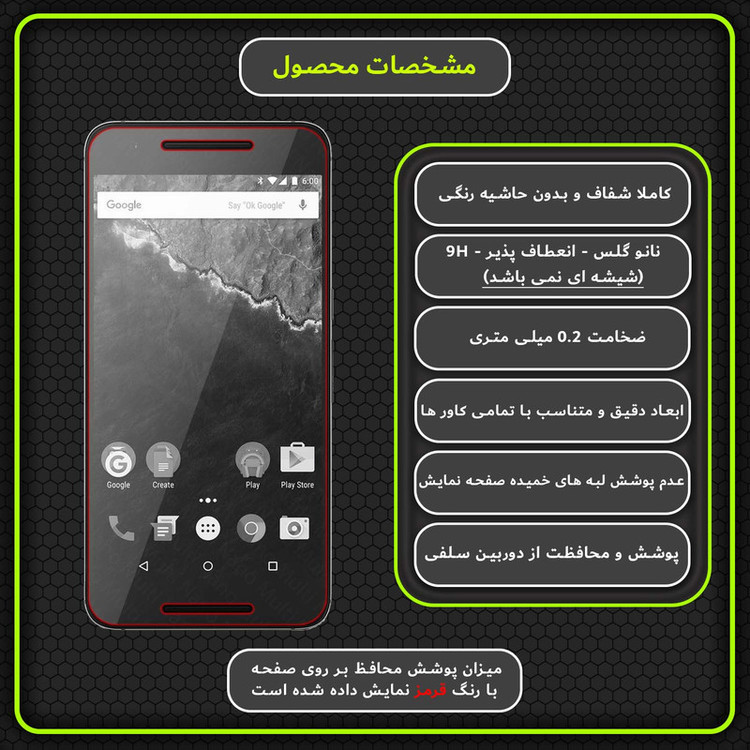 محافظ صفحه نمایش مولتی نانو مدل X-S2N مناسب برای گوشی موبایل هوآوی Nexus 6P بسته دو عددی