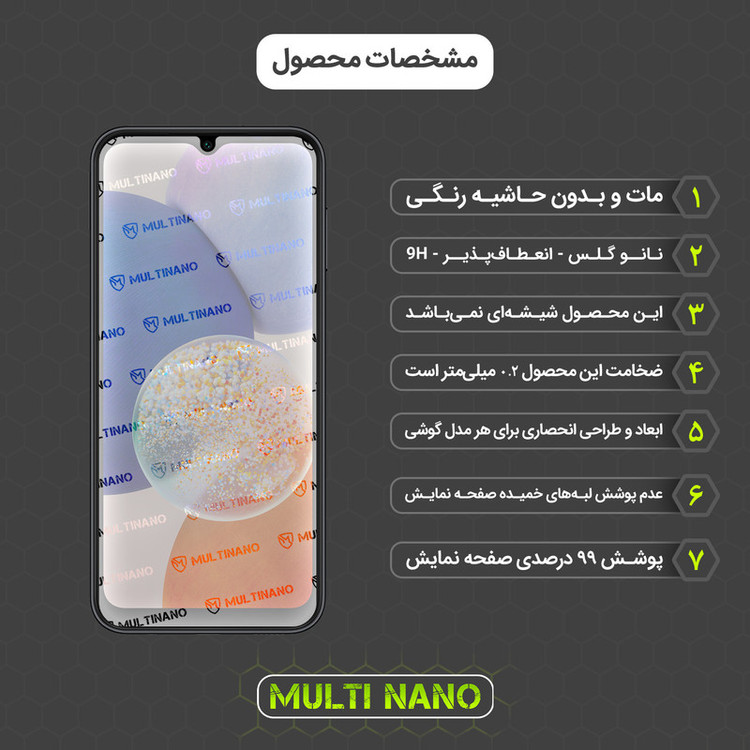 محافظ صفحه نمایش مات مولتی نانو مدل X-S1M مناسب برای گوشی موبایل سامسونگ Galaxy A14