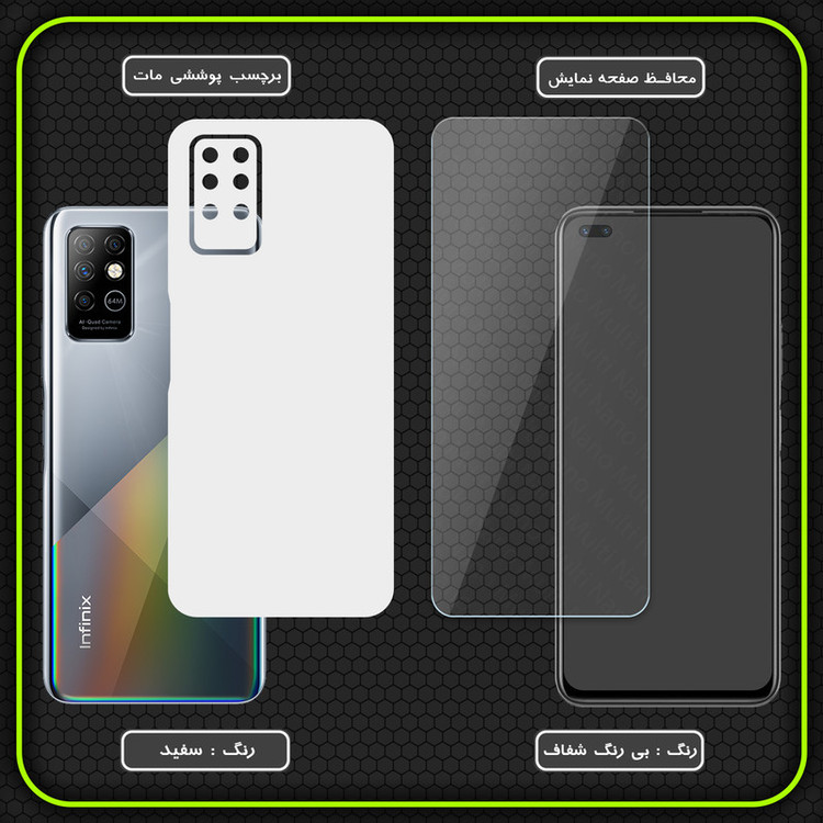 برچسب پوششی مولتی نانو مدل X-F1M-S مناسب برای گوشی موبایل اینفینیکس Note 8 به همراه محافظ صفحه نمایش