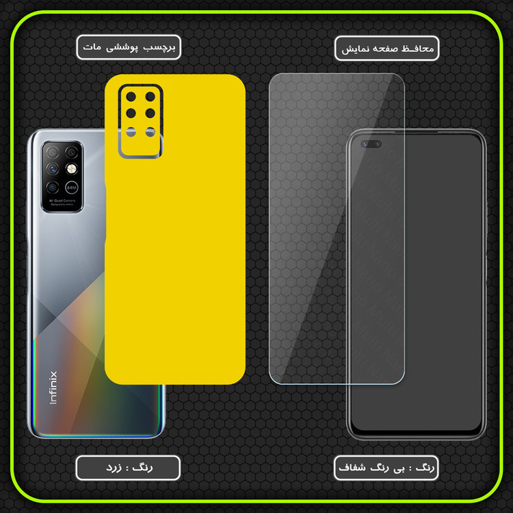 برچسب پوششی مولتی نانو مدل X-F1M-S مناسب برای گوشی موبایل اینفینیکس Note 8 به همراه محافظ صفحه نمایش