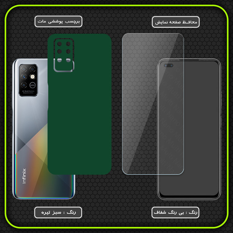 برچسب پوششی مولتی نانو مدل X-F1M-S مناسب برای گوشی موبایل اینفینیکس Note 8 به همراه محافظ صفحه نمایش