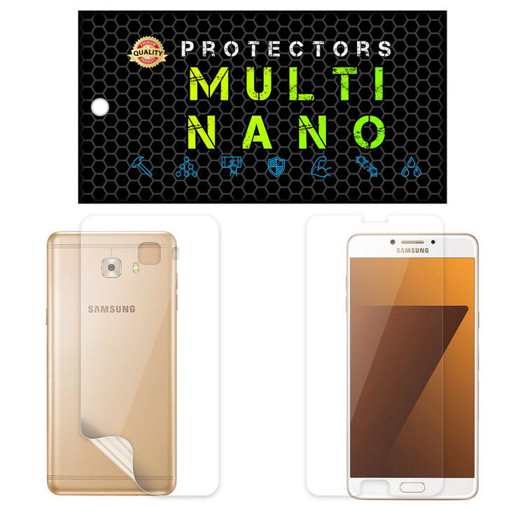محافظ صفحه نمایش مولتی نانو مدل X-SFT مناسب برای گوشی موبایل سامسونگ Galaxy C7 Pro به همراه محافظ پشت