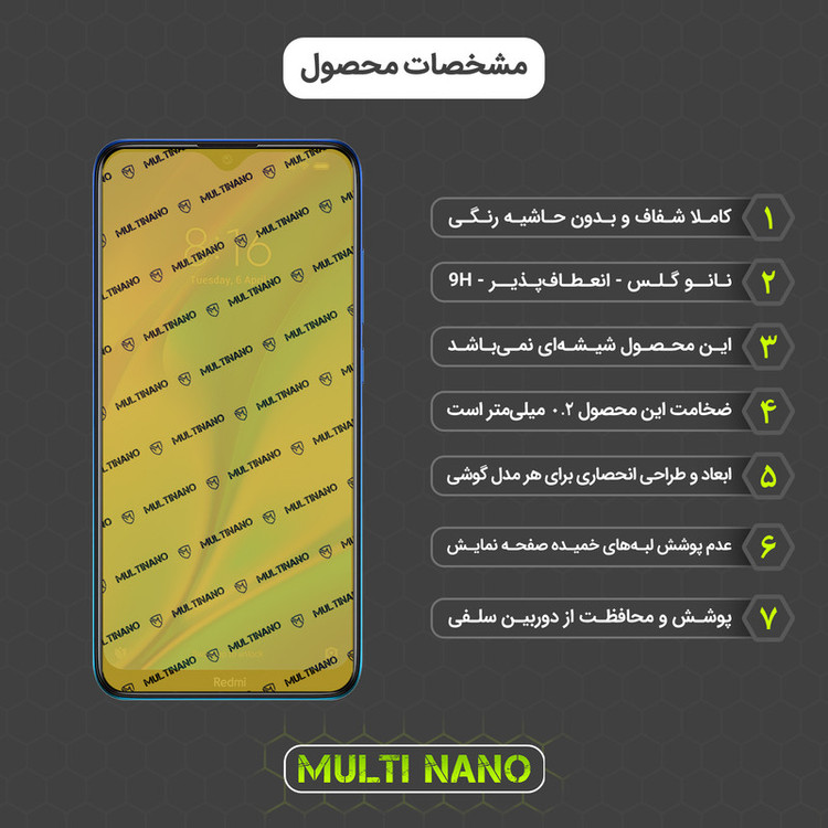 محافظ صفحه نمایش مولتی نانو مدل X-S1N مناسب برای گوشی موبایل شیائومی Redmi 8A Pro