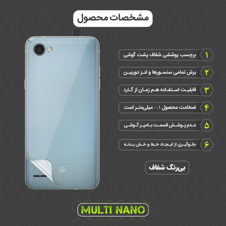 محافظ صفحه نمایش مولتی نانو مدل X-SFT مناسب برای گوشی موبایل لنوو Q6A به همراه محافظ پشت