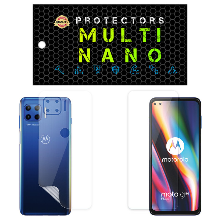 محافظ صفحه نمایش مولتی نانو مدل X-SFT مناسب برای گوشی موبایل موتورولا Moto G 5G Plus به همراه محافظ پشت