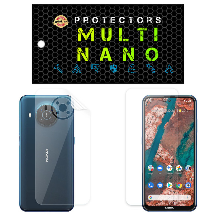 محافظ صفحه نمایش مولتی نانو مدل X-SFT مناسب برای گوشی موبایل نوکیا X10 به همراه محافظ پشت