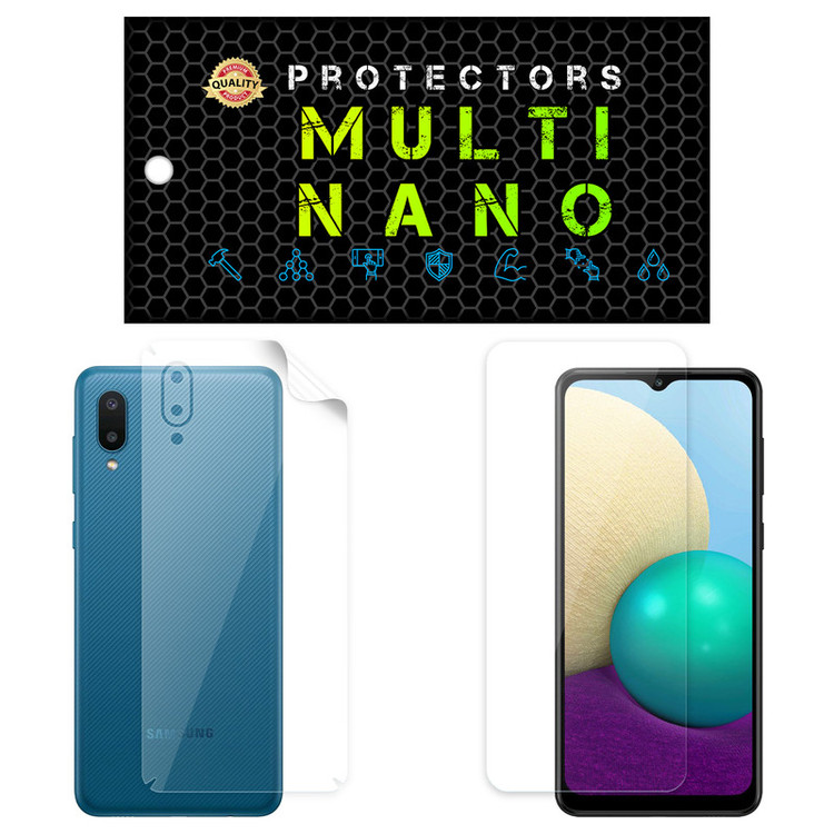 محافظ صفحه نمایش مولتی نانو مدل X-SFT مناسب برای گوشی موبایل سامسونگ Galaxy M02 به همراه محافظ پشت