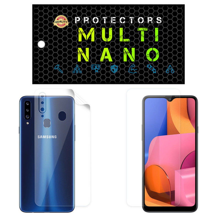 محافظ صفحه نمایش مولتی نانو مدل X-SFT مناسب برای گوشی موبایل سامسونگ Galaxy A20S به همراه محافظ پشت