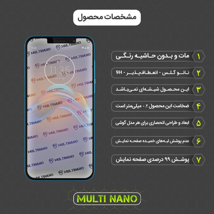 محافظ صفحه نمایش مات مولتی نانو مدل X-S2M مناسب برای گوشی موبایل موتورولا Moto E6 Play بسته دو عددی