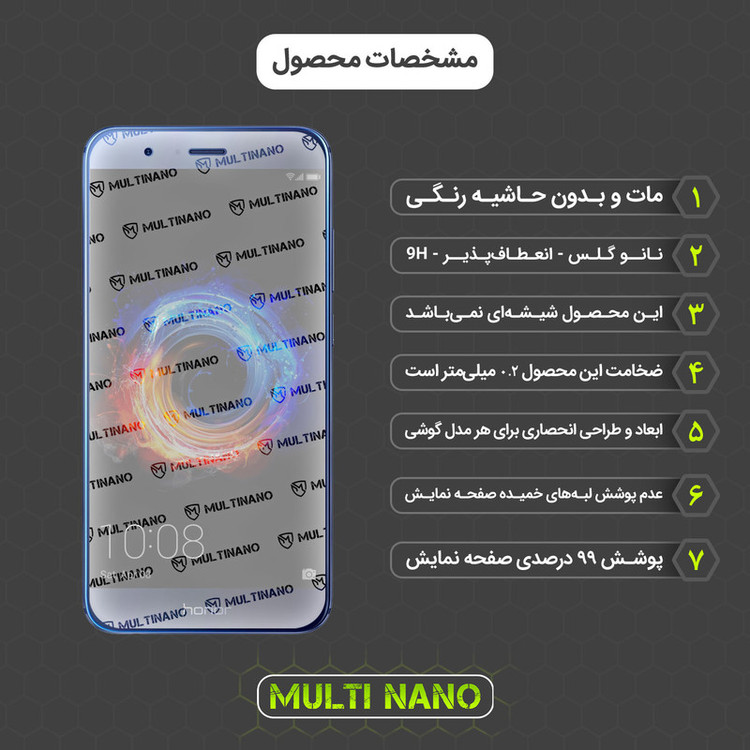 محافظ صفحه نمایش مات مولتی نانو مدل X-S2M مناسب برای گوشی موبایل آنر 8 Pro بسته دو عددی