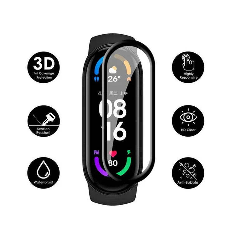 محافظ صفحه نمایش نانو پلاس مدل Pmma-PL مناسب برای ساعت هوشمند شیائومی Mi band 9 بسته دو عددی