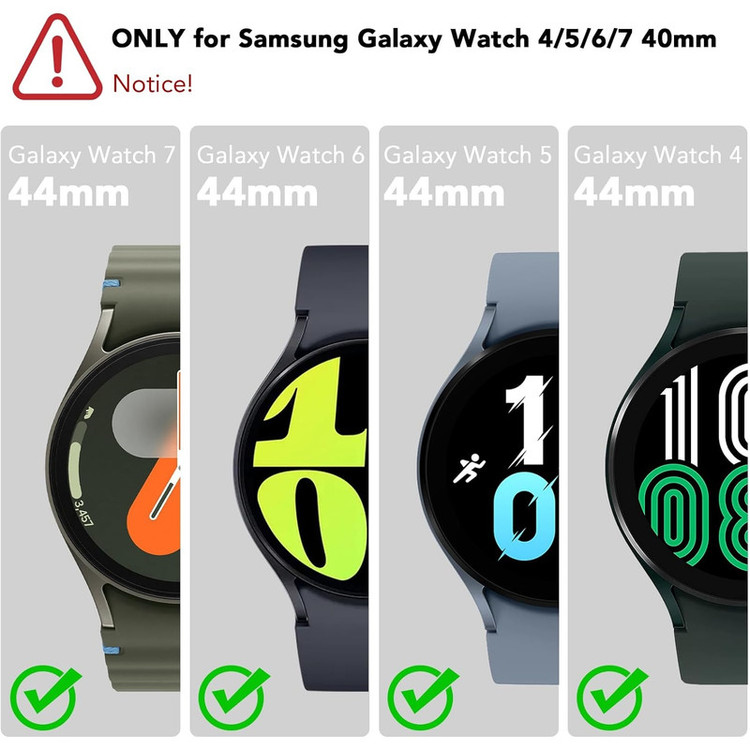 محافظ صفحه نمایش شیشه ای بادیگارد مدل GW مناسب برای ساعت هوشمند سامسونگ Galaxy Watch 7 40 mm بسته 3 عددی